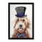 Goldendoodle Paint Glasses 1 20" x 30" Black Framed Print Under Plexiglass